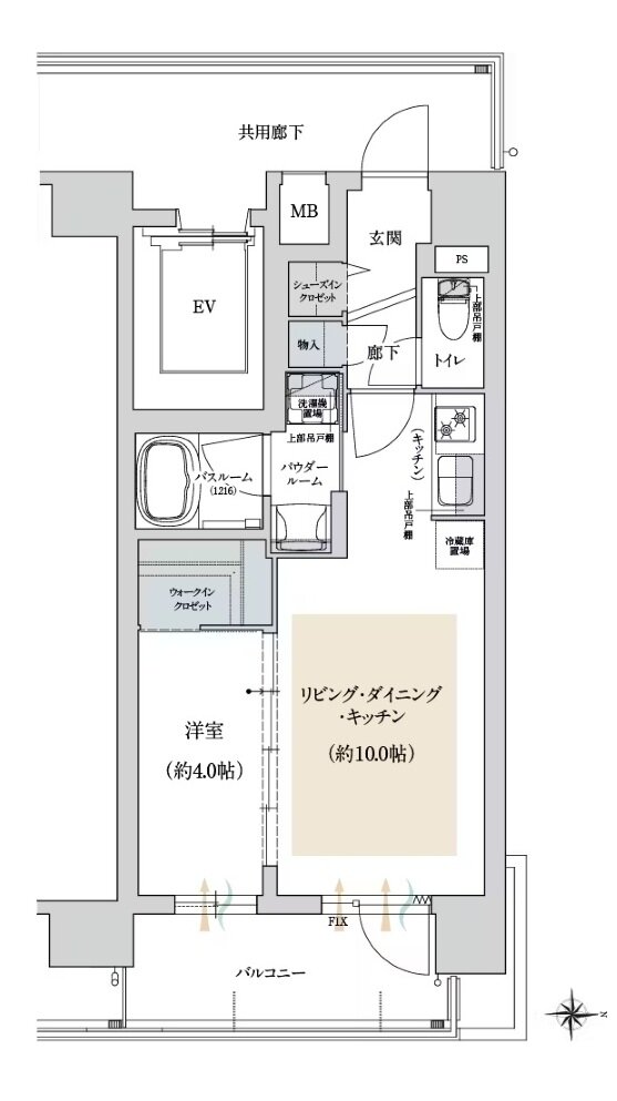 プレサンス ロジェ 福島海老江シティパークス 間取り Cタイプ