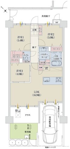 グランドパレス春日静邸 間取り D1 TYPE