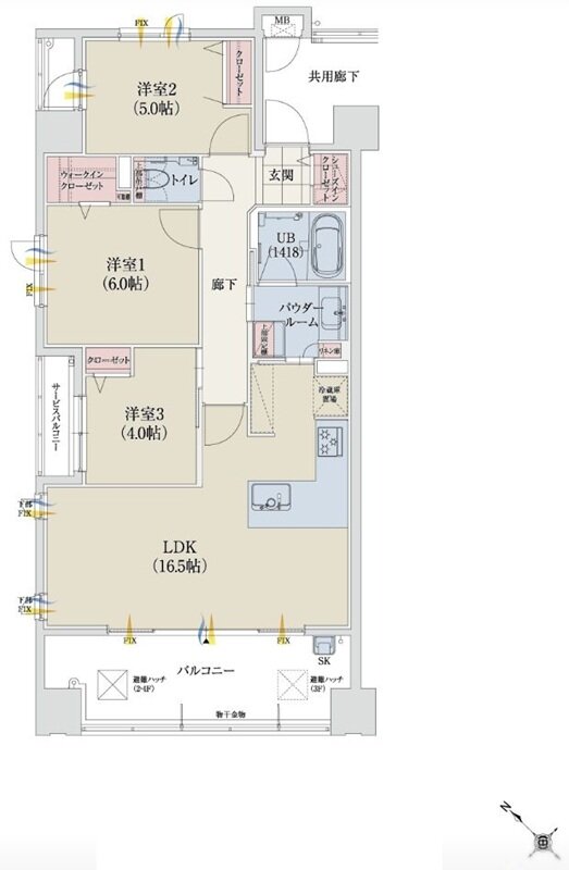 グランドパレス春日静邸 間取り A TYPE