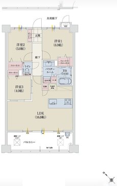 グランドパレス春日静邸 間取り D TYPE