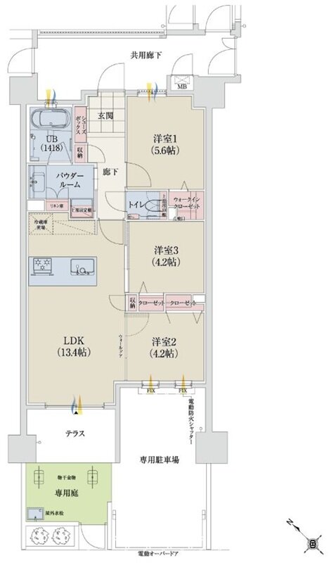 グランドパレス春日静邸 間取り B1 Type
