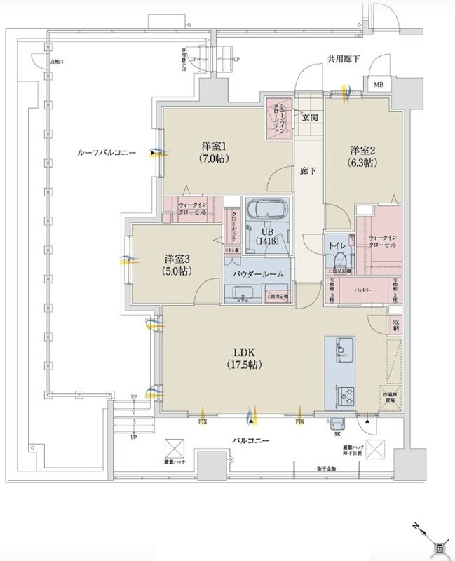 グランドパレス春日静邸 間取り G Type