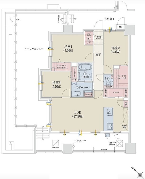 グランドパレス春日静邸 間取り G Type