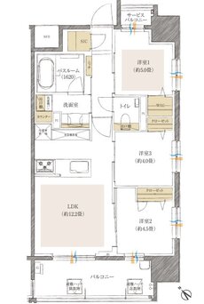 イノバス博多呉服 間取り Dタイプ
