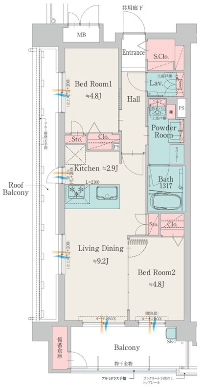 モントーレ室見リバーサイド 間取り G TYPE