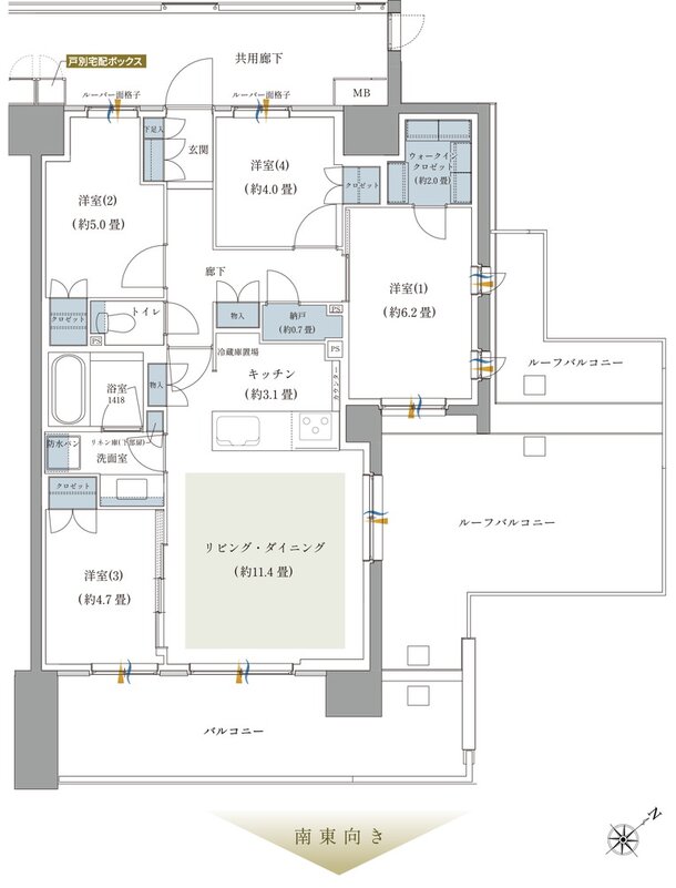 ルネ柏ザ・レジデンス 間取り Fr TYPE