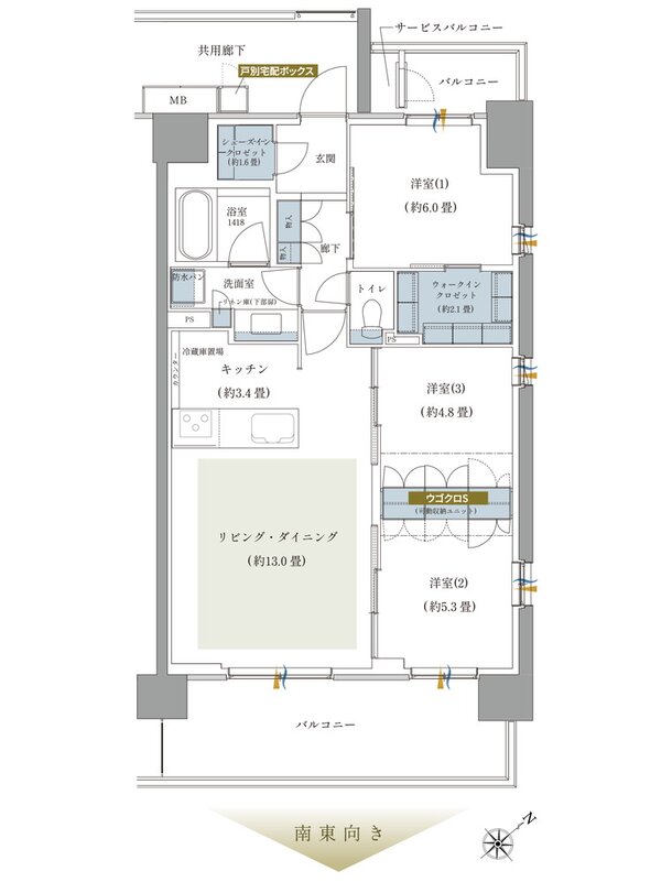 ルネ柏ザ・レジデンス 間取り G TYPE