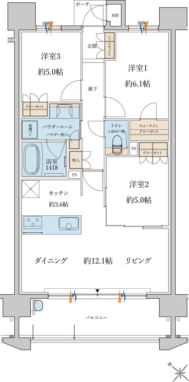 MJR白木原 間取り B type