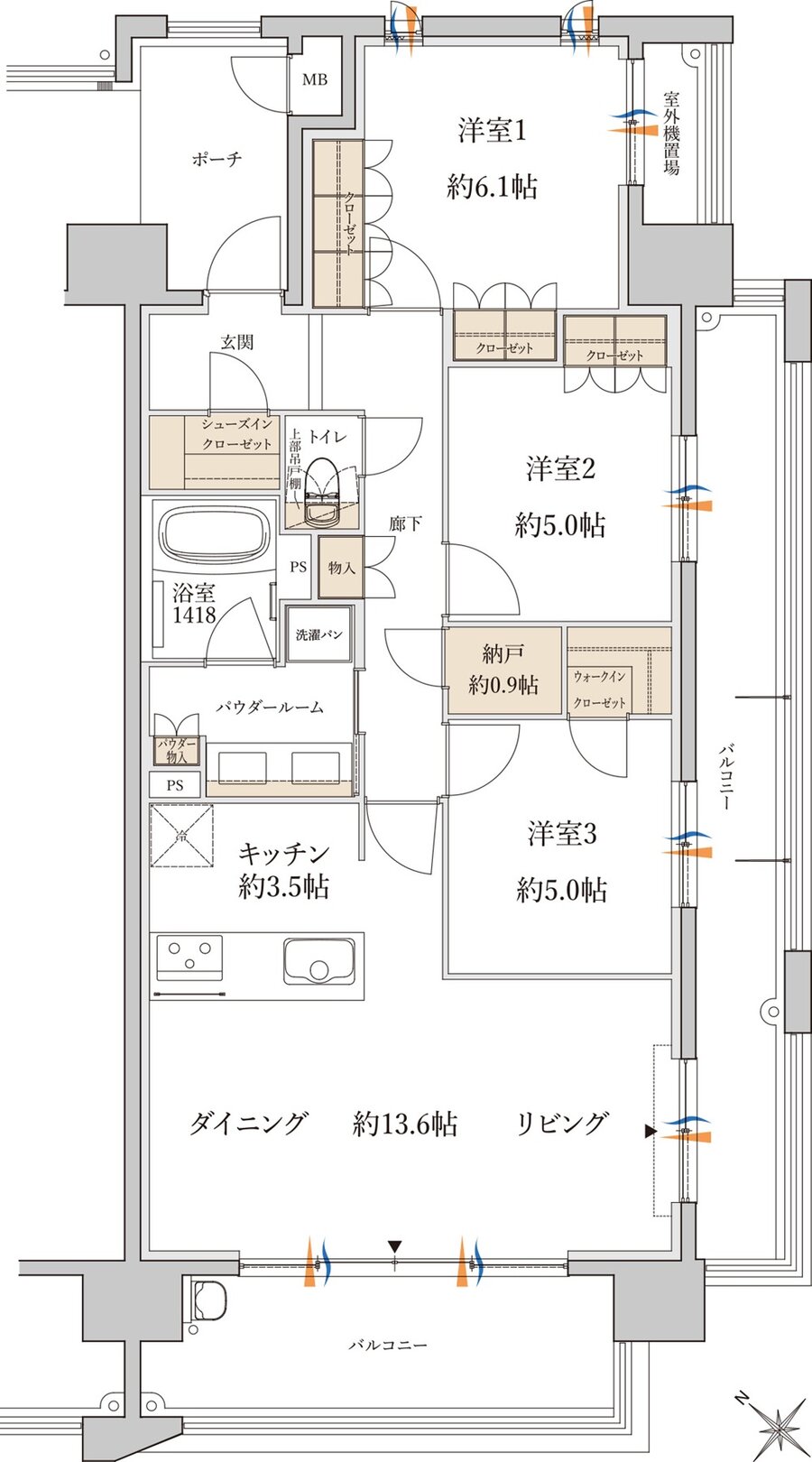 MJR白木原 間取り G type