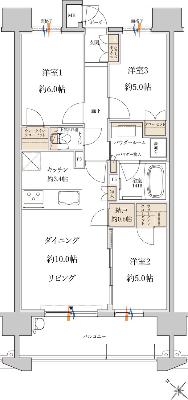 MJR白木原 間取り F type