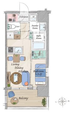 グローベル草加 ザ・プレミア 間取り C2タイプ
