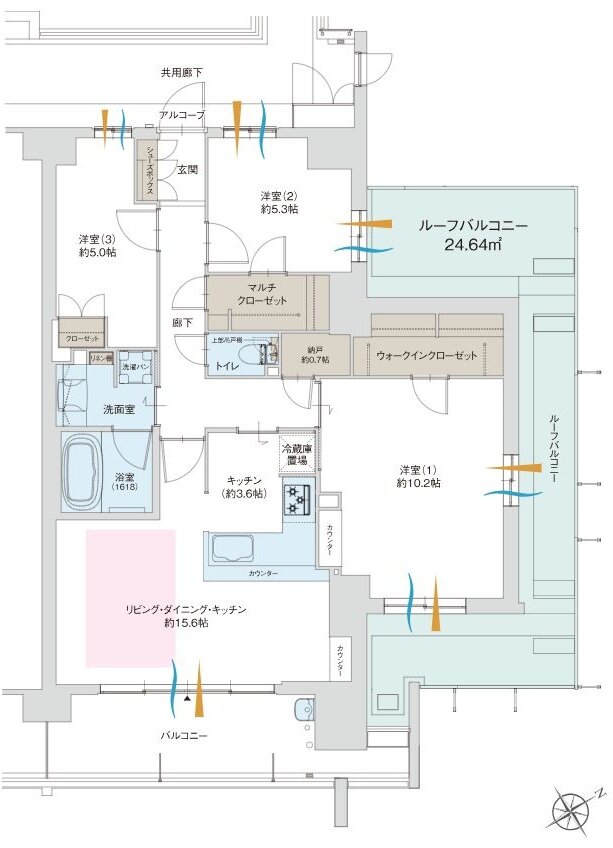 グランドパレス上小田井 間取り Pr type