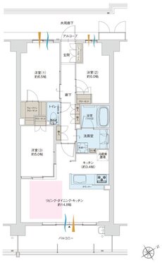グランドパレス上小田井 間取り K type