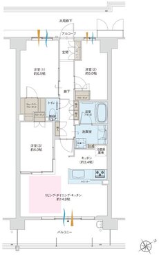 グランドパレス上小田井 間取り G1 type