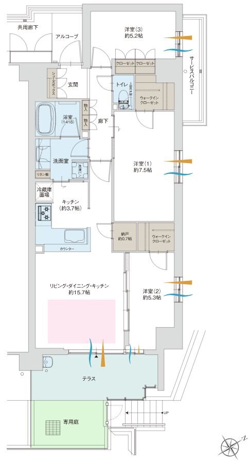 グランドパレス上小田井 間取り Lg type