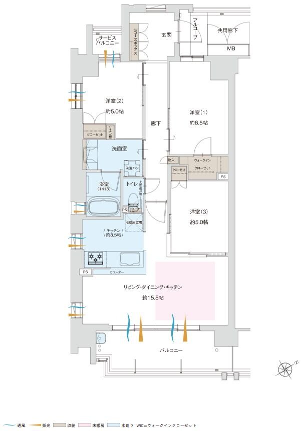 グランドパレス上小田井 間取り D type