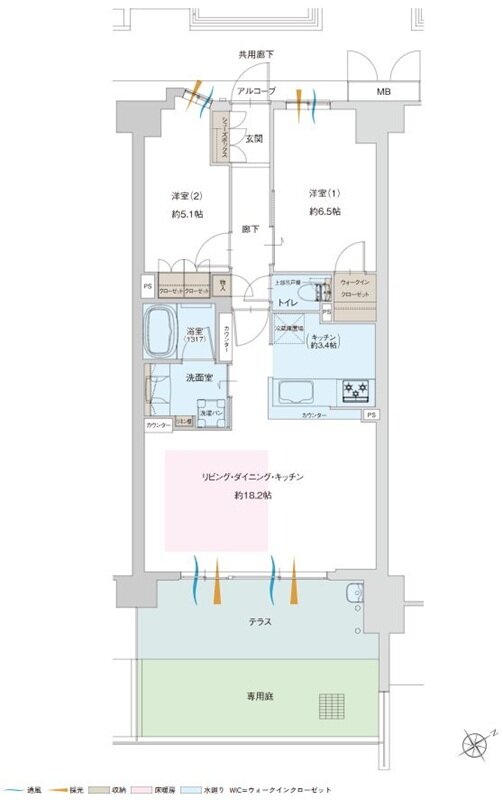 グランドパレス上小田井 間取り G1g type