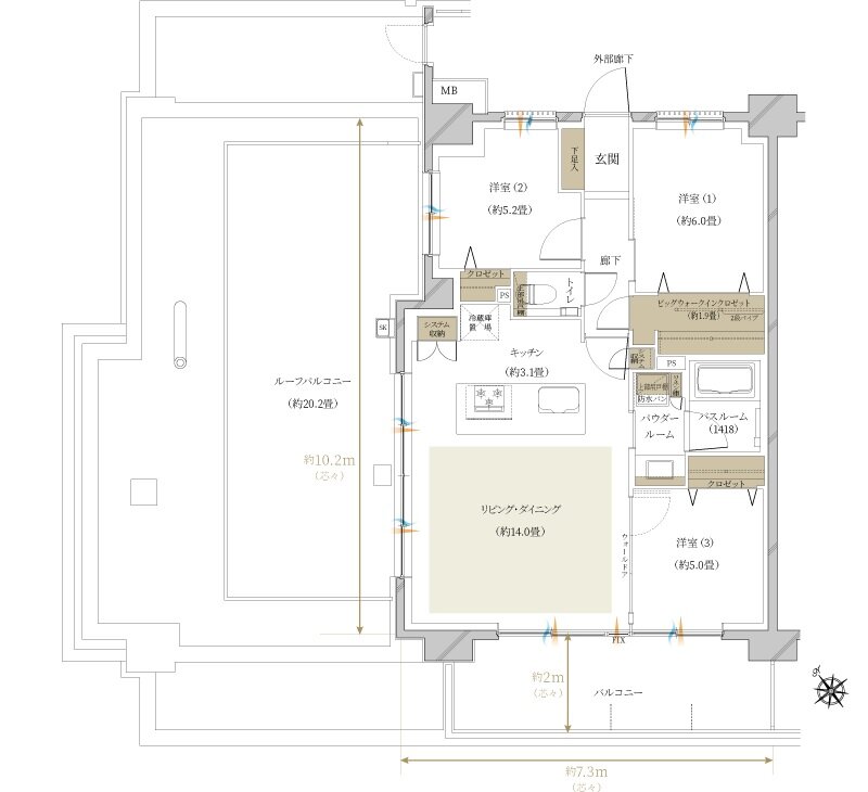ヴェレーナ松戸レジデンス 間取り Lr TYPE