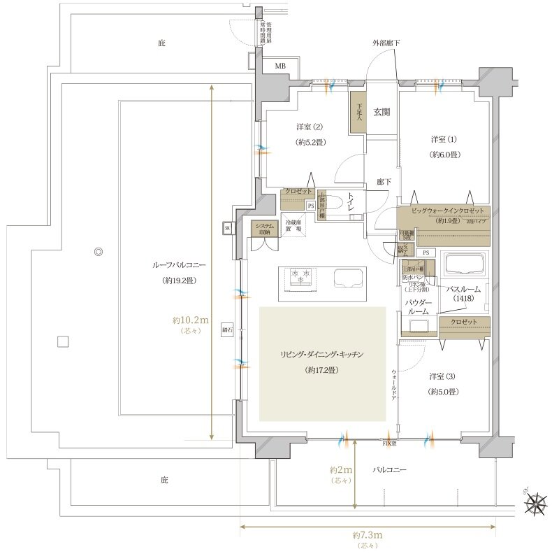 ヴェレーナ松戸レジデンス 間取り Lr TYPE