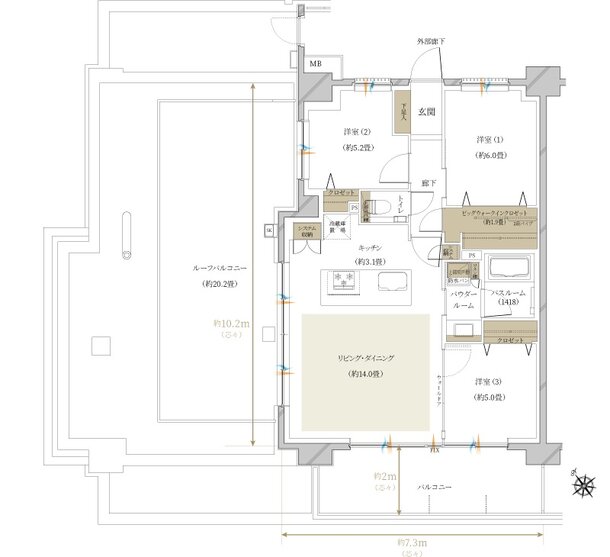 ヴェレーナ松戸レジデンス 間取り Lr TYPE