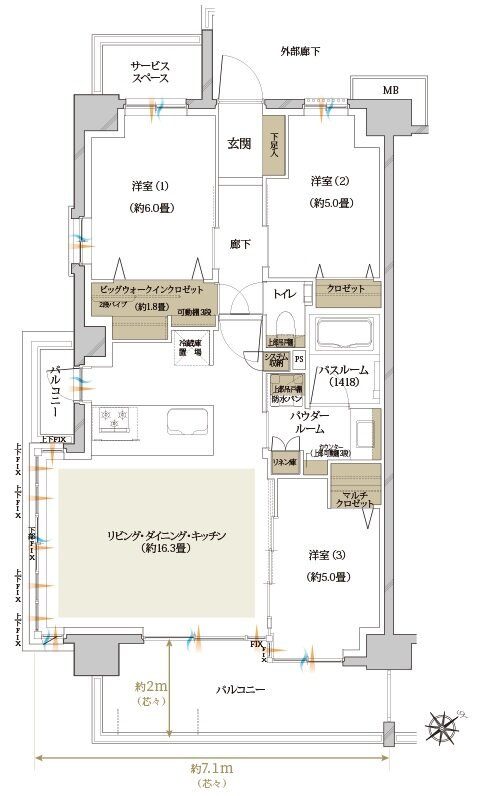 ヴェレーナ松戸レジデンス 間取り J TYPE