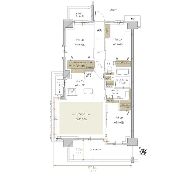 ヴェレーナ松戸レジデンス 間取り J TYPE