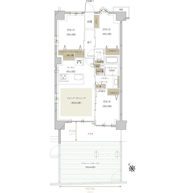 ヴェレーナ松戸レジデンス 間取り A1g TYPE