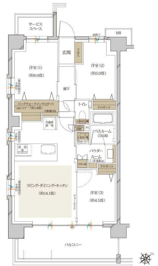 ヴェレーナ松戸レジデンス 間取り D2 TYPE