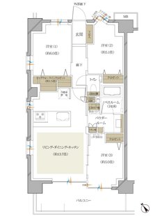 ヴェレーナ松戸レジデンス 間取り A1 type