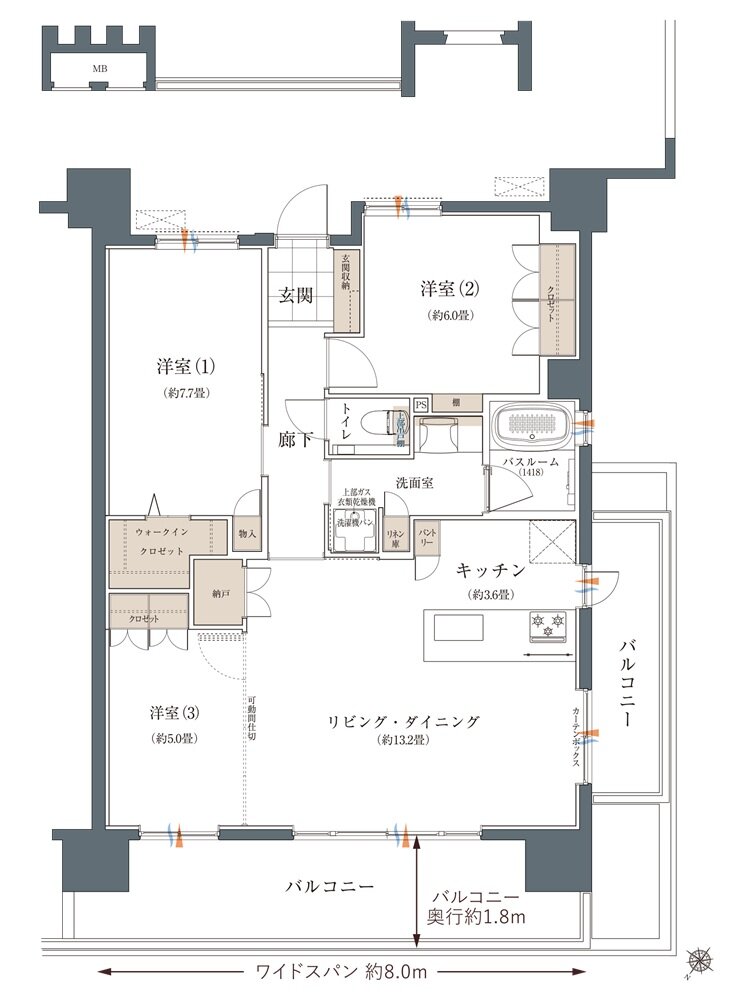 ザ・ライオンズ那覇新都心 間取り D2 TYPE