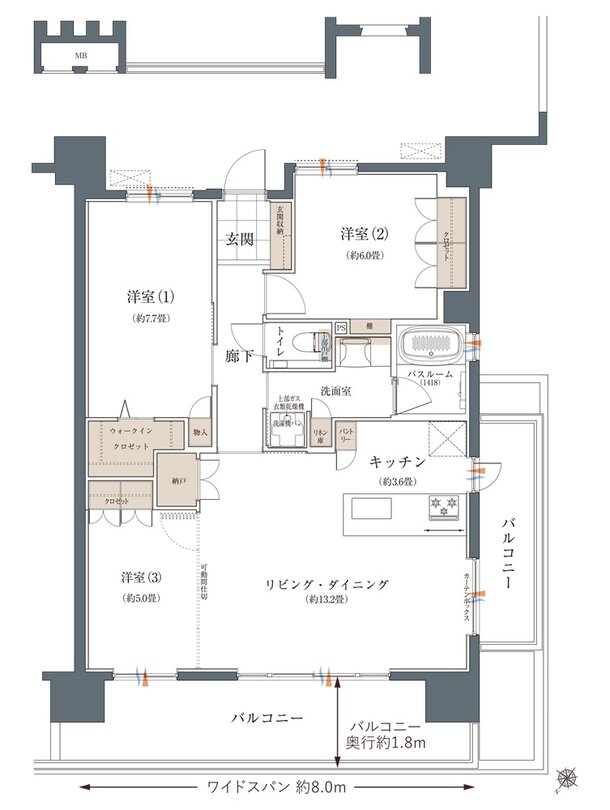 ザ・ライオンズ那覇新都心 間取り D2 TYPE