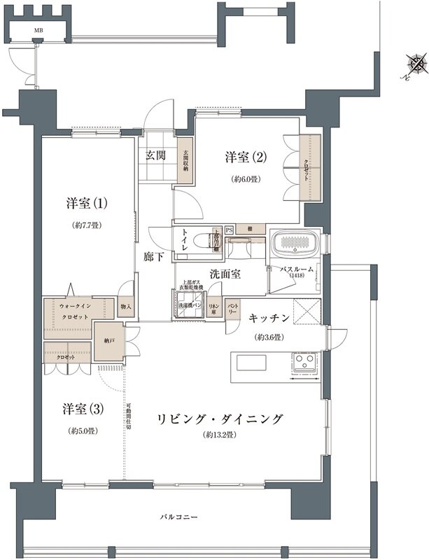 ザ・ライオンズ那覇新都心 間取り D1 TYPE