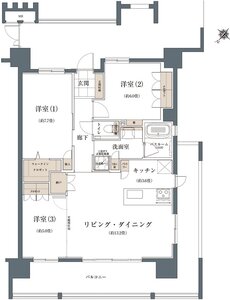 ザ・ライオンズ那覇新都心 間取り D1 TYPE