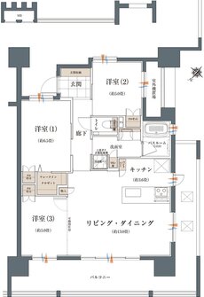 ザ・ライオンズ那覇新都心 間取り B TYPE