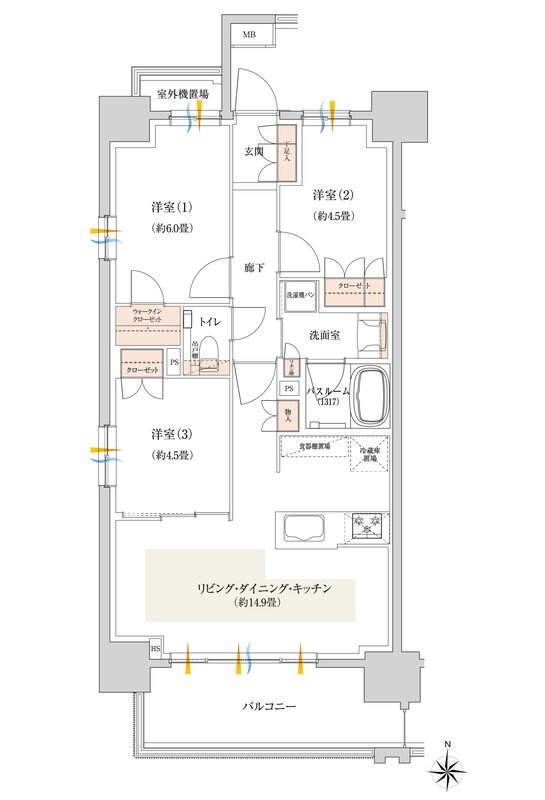 イノバス赤池 間取り Aタイプ