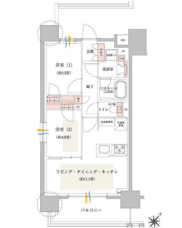 イノバス名古屋本陣 間取り Aタイプ