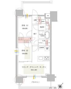 イノバス名古屋本陣 間取り Aタイプ