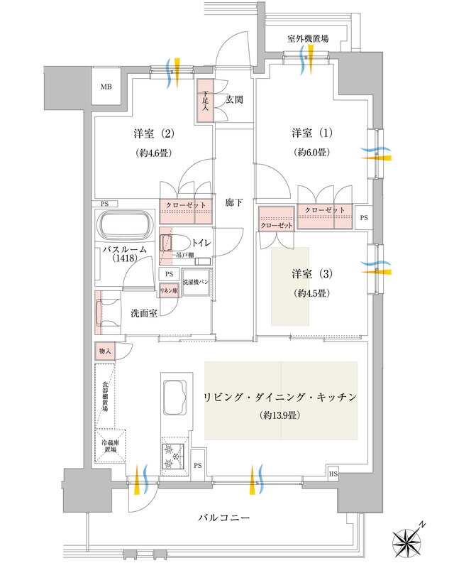 イノバス名古屋本陣 間取り Dタイプ