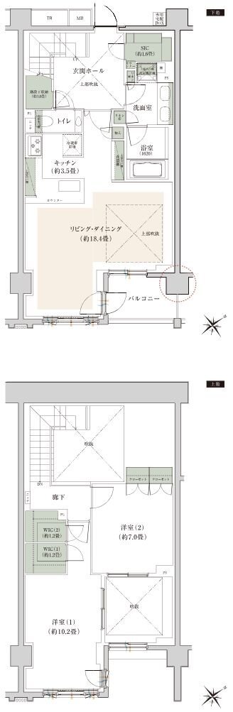 プライム横浜 間取り H-PE1 TYPE