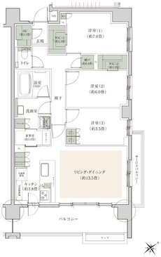 プライム横浜 間取り H-A1 TYPE