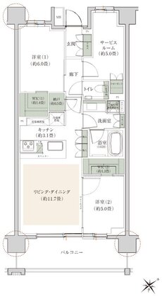 プライム横浜 間取り H-D2 TYPE