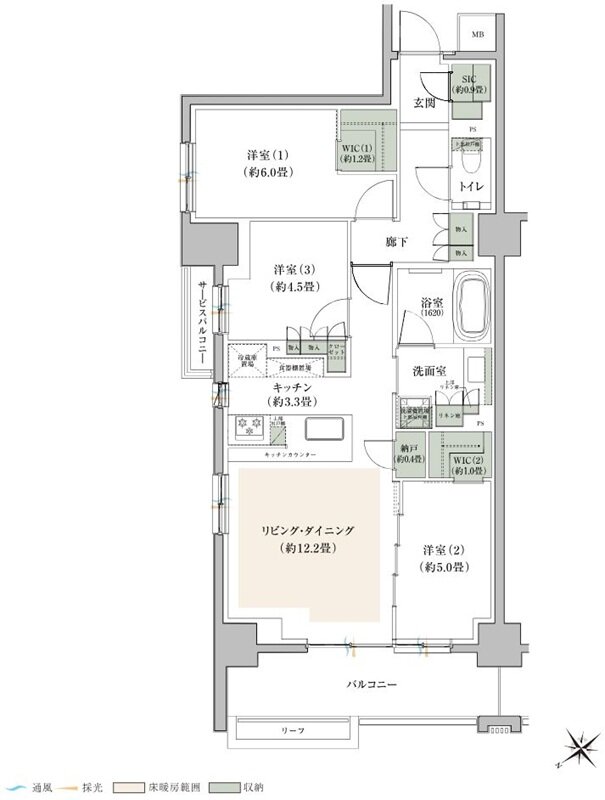 プライム横浜 間取り H-F2 TYPE