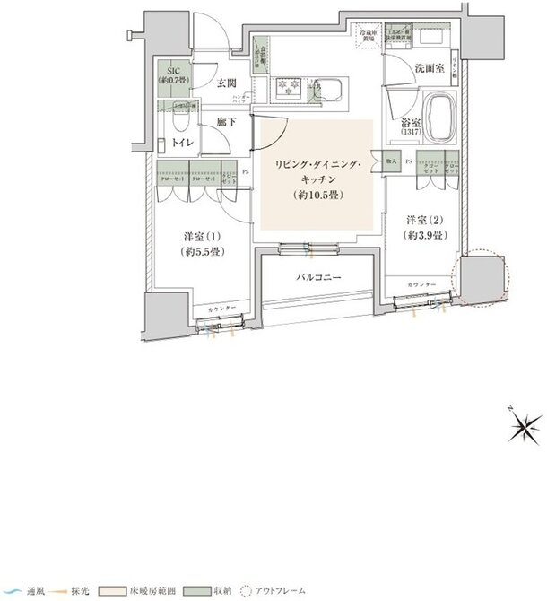 プライム横浜 間取り V-B TYPE