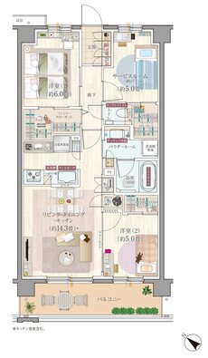 エクセレントシティ清瀬ザ・グレイス 間取り B type