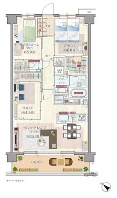 エクセレントシティ清瀬ザ・グレイス 間取り C type