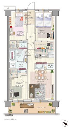 エクセレントシティ清瀬ザ・グレイス 間取り D type