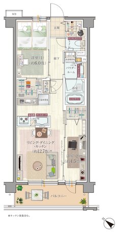 エクセレントシティ清瀬ザ・グレイス 間取り I type