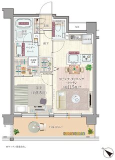 エクセレントシティ清瀬ザ・グレイス 間取り M type