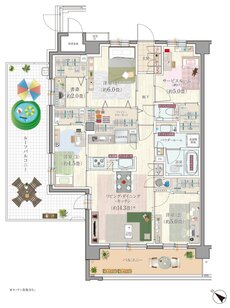 エクセレントシティ清瀬ザ・グレイス 間取り Qr type