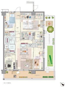 エクセレントシティ清瀬ザ・グレイス 間取り Rr type